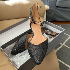 Sparkly black flats